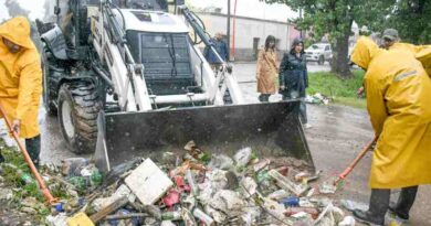 La intendente Fuentes supervisó el trabajo del Comité de Emergencia debido a la lluvia que superó los 110 milímetros durante la mañana