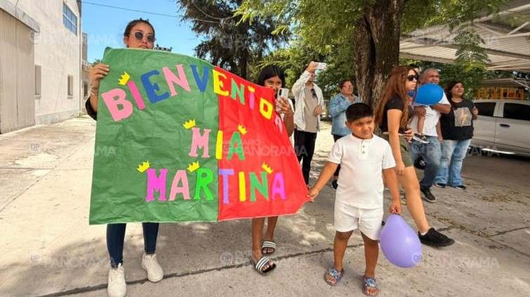 Tras luchar por su vida, la nena quemada en el incendio del Bº Parque del Río III regresó a Santiago