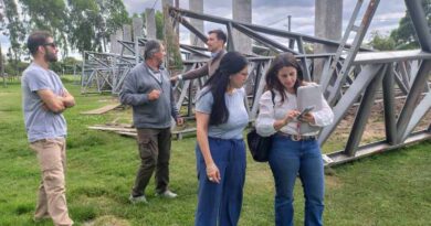 Iturre visitó el avance de obra del nuevo Paseo Capital del Agro