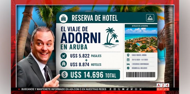 Revelan que Adorni pagó los hoteles de Aruba en efectivo y dólares