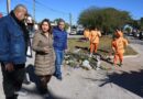 La intendente Fuentes y el secretario Benavente coordinaron trabajos en el barrio Ejército Argentino
