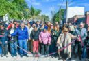 La intendente Fuentes acompañada por vecinos inauguró la pavimentación de la calle Las Moras
