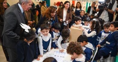 Elías Suárez visitó este jueves el Jardín de Infantes de la Escuela Normal Superior “General Manuel Belgrano”