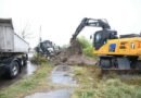 La Municipalidad trabajó en el mantenimiento del desagüe de la calle Franklin Moyano