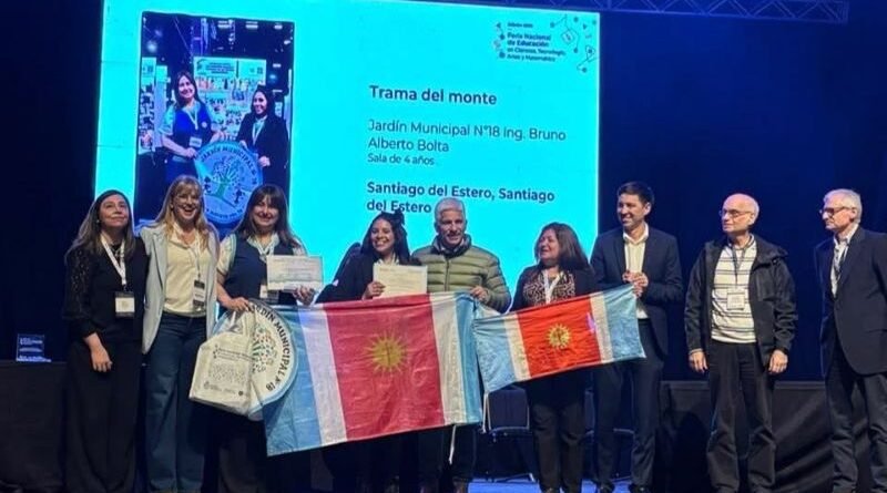 El jardín de infantes “Bruno Volta” de la municipalidad fue distinguido en la Feria Nacional de Ciencias por su proyecto “Tramas del monte”
