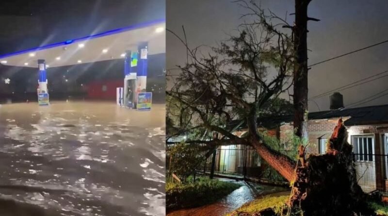 Un fuerte temporal dejó a una provincia bajo el agua, sin luz y destrozada por el granizo Un fuerte temporal dejó a una provincia bajo el agua, sin luz y destrozada por el granizo