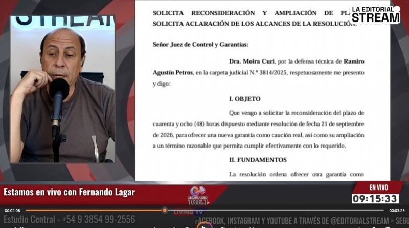 Estafas Millonarias: Curi presentó documentación ratificando su representación legal de Petros